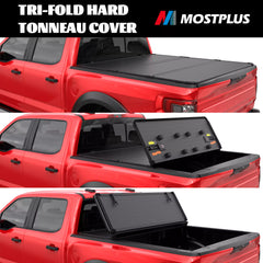 3-Fold 5.5FT Hard Truck Tonneau Cover For 2015-2026 Ford F150 F-150 | Aluminum Construction, On Top Style