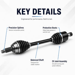 Front Left Side CV Axle Shaft Assembly For 2008-2013 Rogue 2014-2015 Rogue Select AWD 39101JG04C