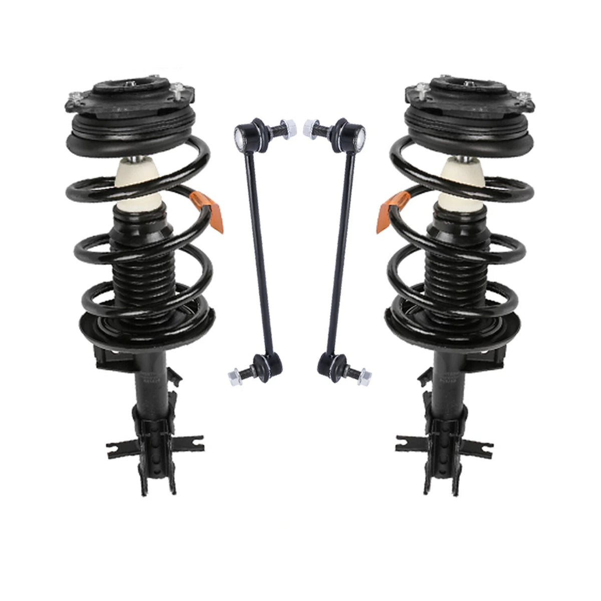 Front Shock Struts w/ Coil Springs & Sway Bar Links For 2007-2012 Nissan Sentra