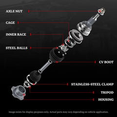 Pair Front CV Axle Assembly For 1997-1999 Acura CL 1994-1997 Honda Accord Manual Tran 44011SV1000