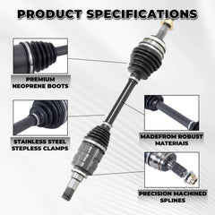 Pair Front CV Axle Shaft Assembly For 2000-2011 Ford Focus Auto Trans YS4Z3B436BA