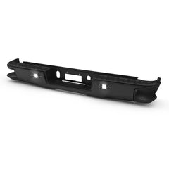 Black Rear Bumper w/ LED Lights For 2014-2018 Chevy Silverado GMC Sierra 1500 w/o Sensor