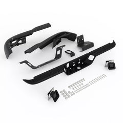 Black Separated Rear Bumper For 2009-2018 Ram 1500 / 2010-2012 Ram 2500 3500 w/o Sensor & Dual Exhuast