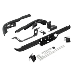 Black Separated Rear Bumper For 2009-2018 Ram 1500 2010-2012 Ram 2500 3500 w/Object Sensor Hole w/o Dual Exhaust