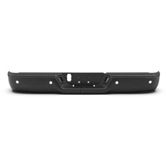 Black Separated Rear Bumper For 2009-2018 Ram 1500 2010-2012 Ram 2500 3500 w/Object Sensor Hole w/o Dual Exhaust