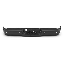 Black Separated Rear Bumper For 2009-2018 Ram 1500 2010-2012 Ram 2500 3500 w/Object Sensor Hole w/o Dual Exhaust