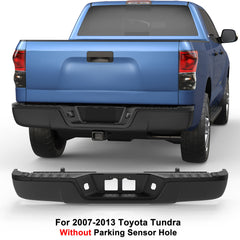 Black Steel Rear Bumper Assembly For 2007-2013 Toyota Tundra W/o Park Assist Holes