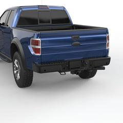 Black Steel Rear Step Bumper Assembly For 2004-2006 Ford F-150 w/ Park Assist Holes