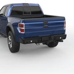 Black Steel Rear Bumper Step Pad w/ LED Light For 2004-2006 Ford F-150 w/ Sensor Holes