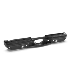 Black Steel Rear Step Bumper w/ LED Light For 1999-2007 Ford F-250 F-350 w/ Park Sensor Holes