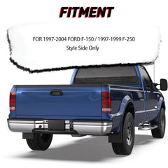 Chrome Rear Step Bumper Assembly For 1997-2004 Ford F-150 1997-1999 F-250 StyleSide