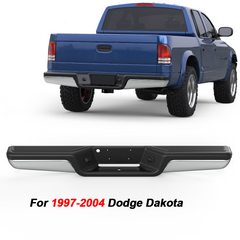 Chrome Steel Rear Step Bumper Assembly For 1997-2004 Dodge Dakota w/o Sensor Holes