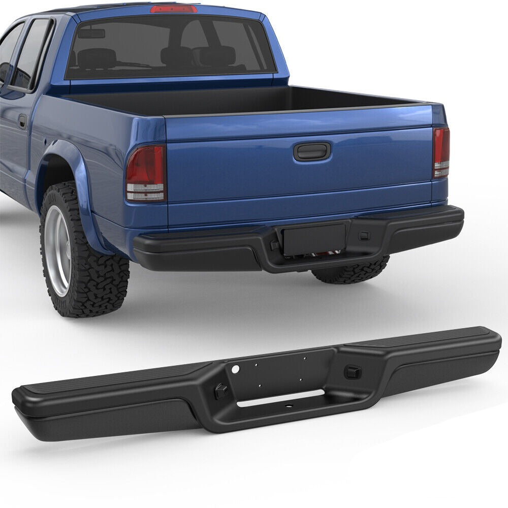 Black Steel Rear Step Bumper Assembly For 1997-2004 Dodge Dakota