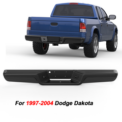 Black Steel Rear Step Bumper Assembly For 1997-2004 Dodge Dakota