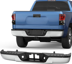 Chrome Steel Rear Bumper Assembly For 2007-2013 Toyota Tundra w/o Park Assist or Tow Hitch TO1103117