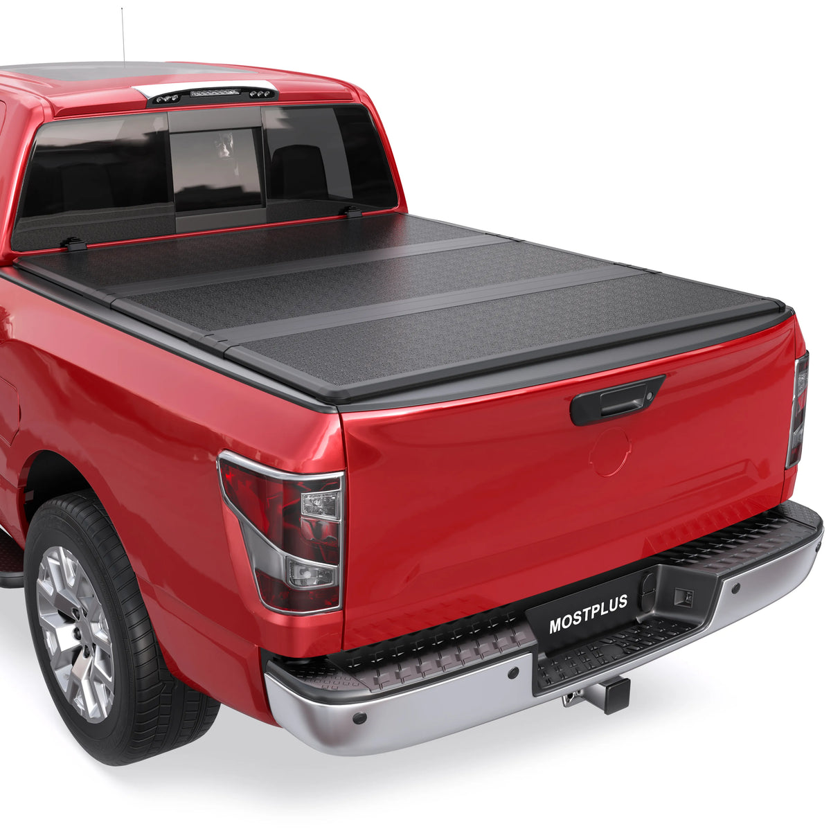 3-Fold 5.6FT FRP Hard Tonneau Cover For 2016-2024 Nissan Titan Bed with Factory Utility Track System