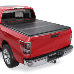 3-Fold 5.6FT FRP Hard Tonneau Cover For 2016-2024 Nissan Titan Bed with Factory Utility Track System