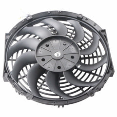 12" Universal Slim Fan Pull/Push Electric Radiator Cooling 12V w/ Mount Kit