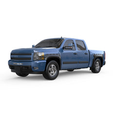 Front & Rear Pocket-Riveted Bolt on Black Wheel Fender Flares For 2007-2013 Chevy Silverado 1500 Short Bed (Set of 4)