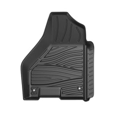 Black Rubber Floor Mats Liners For 2019-2022 Ram 1500 Classic 2010-2018 Ram 2500 3500 Crew Cab (Set of 2)