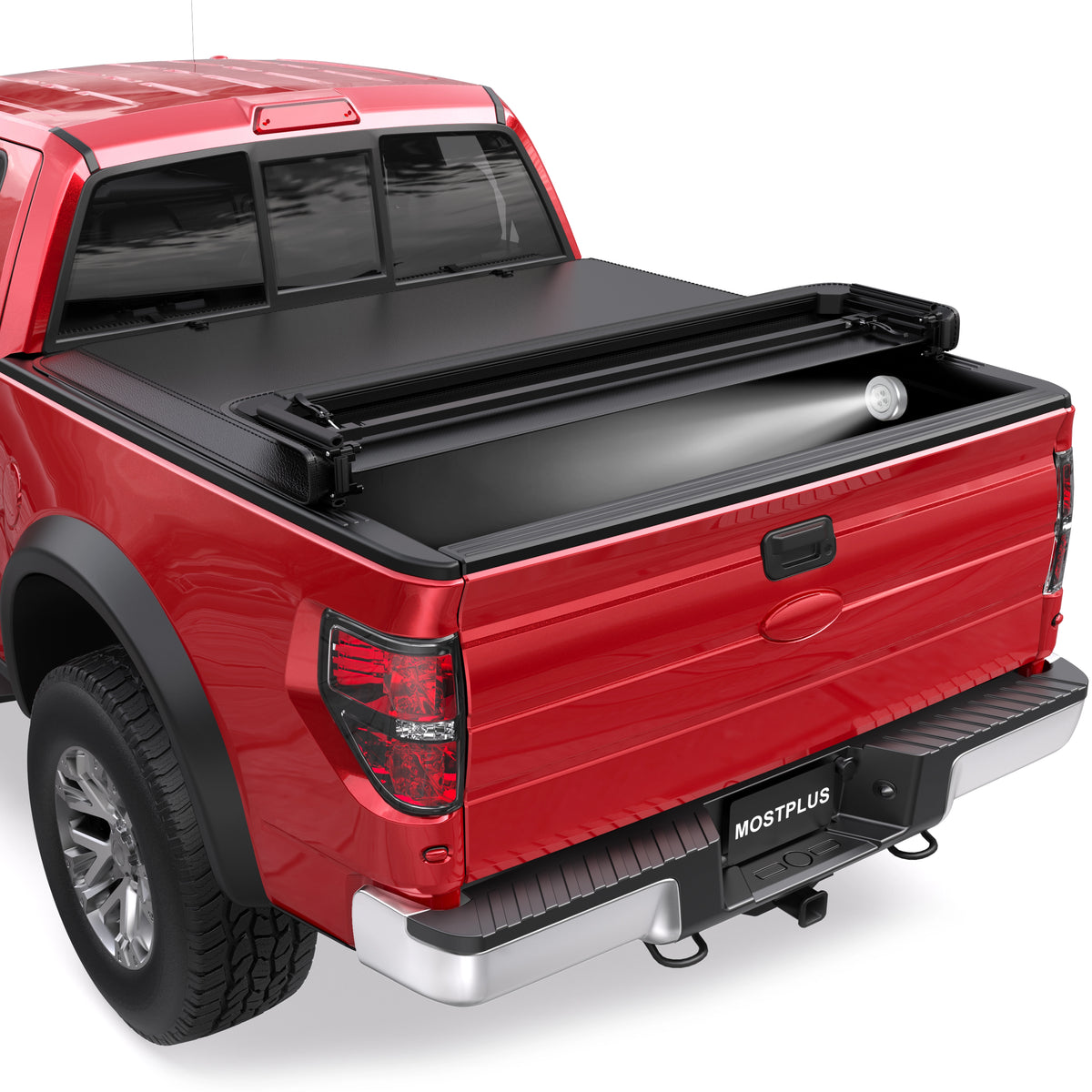 5.5FT Quad-Fold Soft Tonneau Cover For 2015-2025 Ford F150 Truck Bed