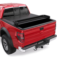 6.5FT Quad-Fold Soft Tonneau Cover For 2004-2008 Ford F150 Styleside Truck Bed