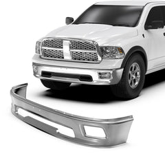 Chrome Steel Front Upper Bumper Face Bar For 2009-2012 Dodge Ram 1500 W/ Fog Light Holes