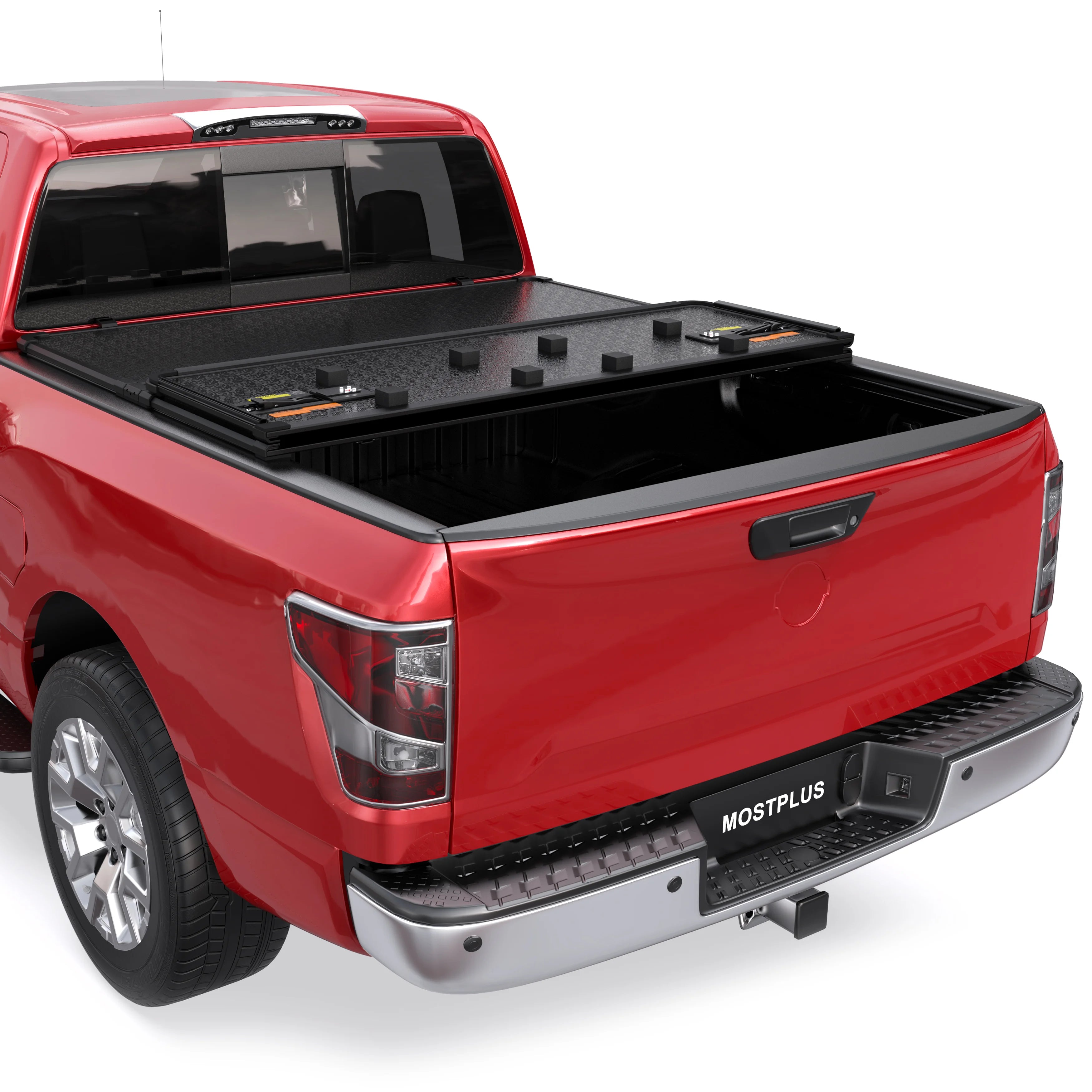GTRacers Lo-Pro Aluminum Hard Tri-Fold Tonneau Cover For 2016-2024 Titan/XD (6.5ft Bed)