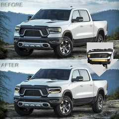 NEW Pair LH & RH LED Projector Headlights For 2019 2020 2021 Dodge Ram 1500