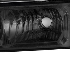 Black Headlights Bumper Light Amber Corner For 2003-2006 Chevrolet Silverado 1500