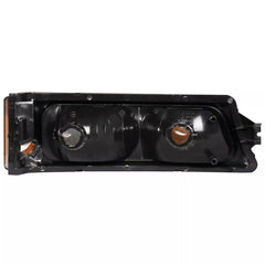 Black Headlights Bumper Light Amber Corner For 2003-2006 Chevrolet Silverado 1500