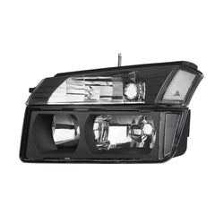 Black Housing Clear Lens Headlights Assembly For 2002-2006 Chevy Avalanche w/Body Cladding