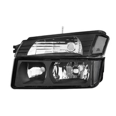 Black Housing Clear Lens Headlights Assembly For 2002-2006 Chevy Avalanche w/Body Cladding