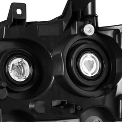 Headlights Assembly For 2007-2014 Chevy Tahoe Avalanche Suburban with Black Housing/Clear Lens/Clear Reflector