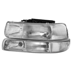 Chrome Housing Clear Lens Headlights Assembly For 1999-2002 Chevy Silverado 2000-2006 Suburban 1500 2500