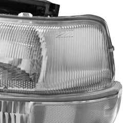 Chrome Housing Clear Lens Headlights Assembly For 1999-2002 Chevy Silverado 2000-2006 Suburban 1500 2500