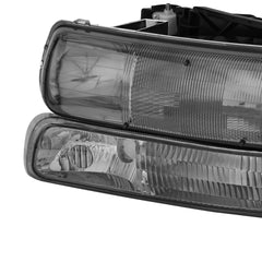 Black Housing Headlights Assembly For 1999-2002 Chevy Silverado 2000-2006 Suburban 1500 2500