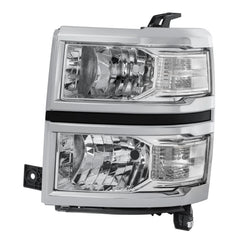 Chrome Headlights Assembly For 2014-2015 Chevy Silverado 1500 LH+RH