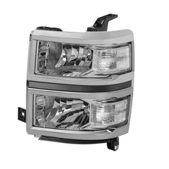 Chrome Headlights Assembly For 2014-2015 Chevy Silverado 1500 LH+RH