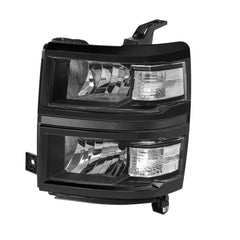 Black Headlights Assembly Front Lamps For 2014-2015 Chevy Silverado 1500 LH+RH