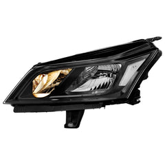 Black Halogen Headlights Assembly Clear Corner Headlamps For 2013-2017 Chevy Traverse LH+RH