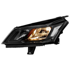 Black Halogen Headlights Assembly Clear Corner Headlamps For 2013-2017 Chevy Traverse LH+RH