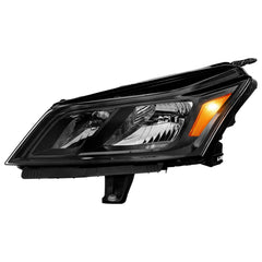 Black Halogen Headlights Assembly Amber Corner Headlamps For 2013-2017 Chevy Traverse LH+RH