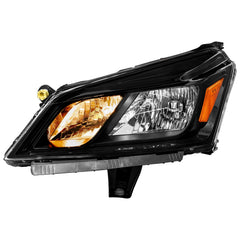 Black Halogen Headlights Assembly Amber Corner Headlamps For 2013-2017 Chevy Traverse LH+RH