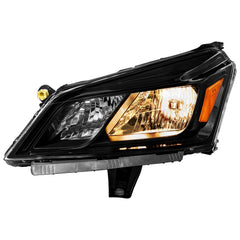 Black Halogen Headlights Assembly Amber Corner Headlamps For 2013-2017 Chevy Traverse LH+RH