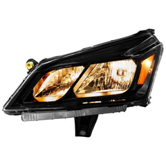 Black Halogen Headlights Assembly Amber Corner Headlamps For 2013-2017 Chevy Traverse LH+RH