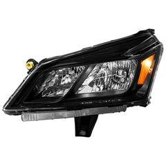 Black Halogen Headlights Assembly Amber Corner Headlamps For 2013-2017 Chevy Traverse LH+RH