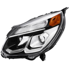 Chrome Headlights Assembly For 2016-2017 Chevy Equinox Halogen w/ Clear Lens Amber Corner LH+RH