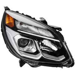 Chrome Headlights Assembly For 2016-2017 Chevy Equinox Halogen w/ Clear Lens Amber Corner LH+RH