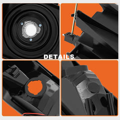 Black LED DRL Headlights Assembly For 2004-2012 Chevy Colorado GMC Canyon Isuzu LH+RH